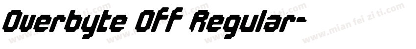 Overbyte Off Regular字体转换